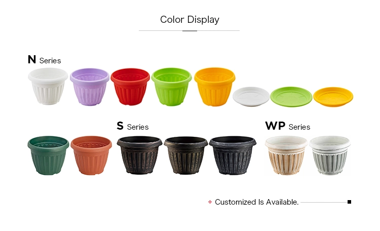 5-20 Inch Round Plastic Flower Pot Garden Plant Pot (KD2000-KD2013)